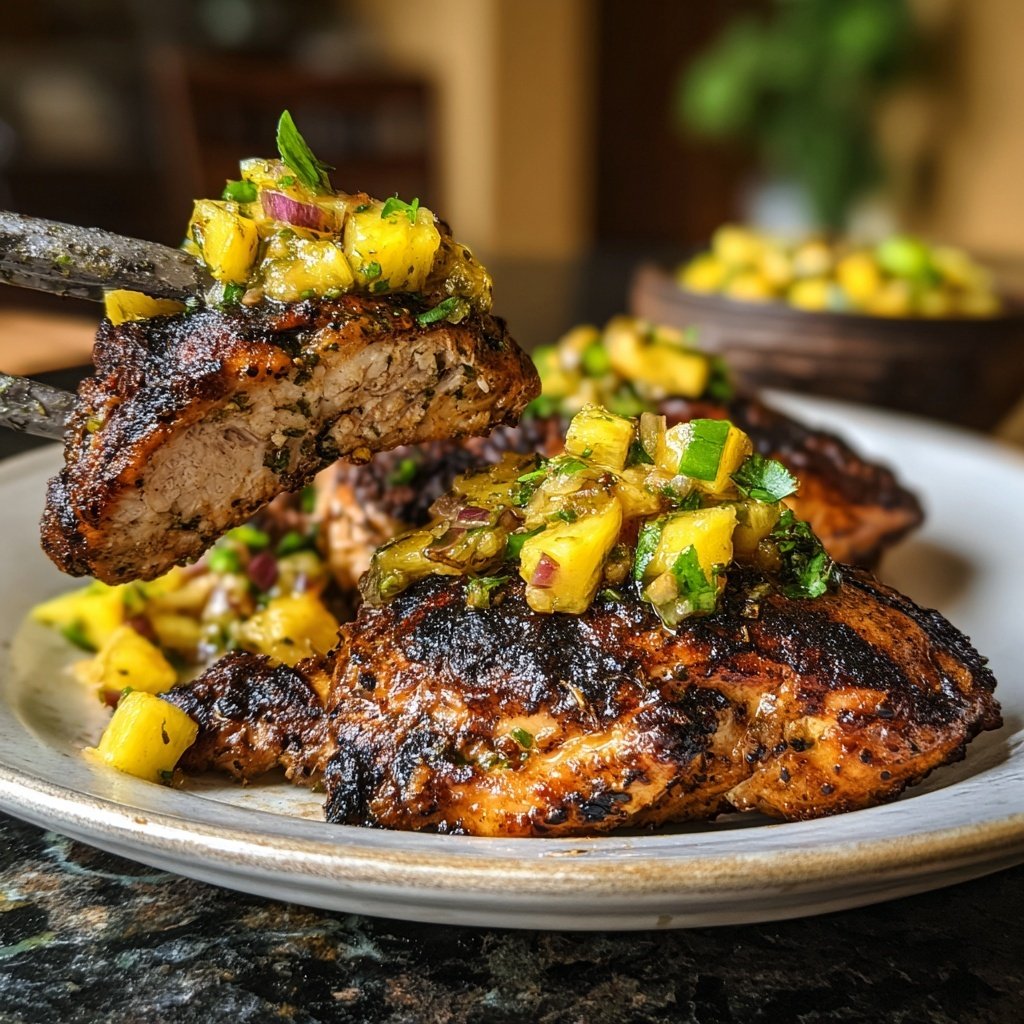 Jerk Chicken with Pineapple Salsa