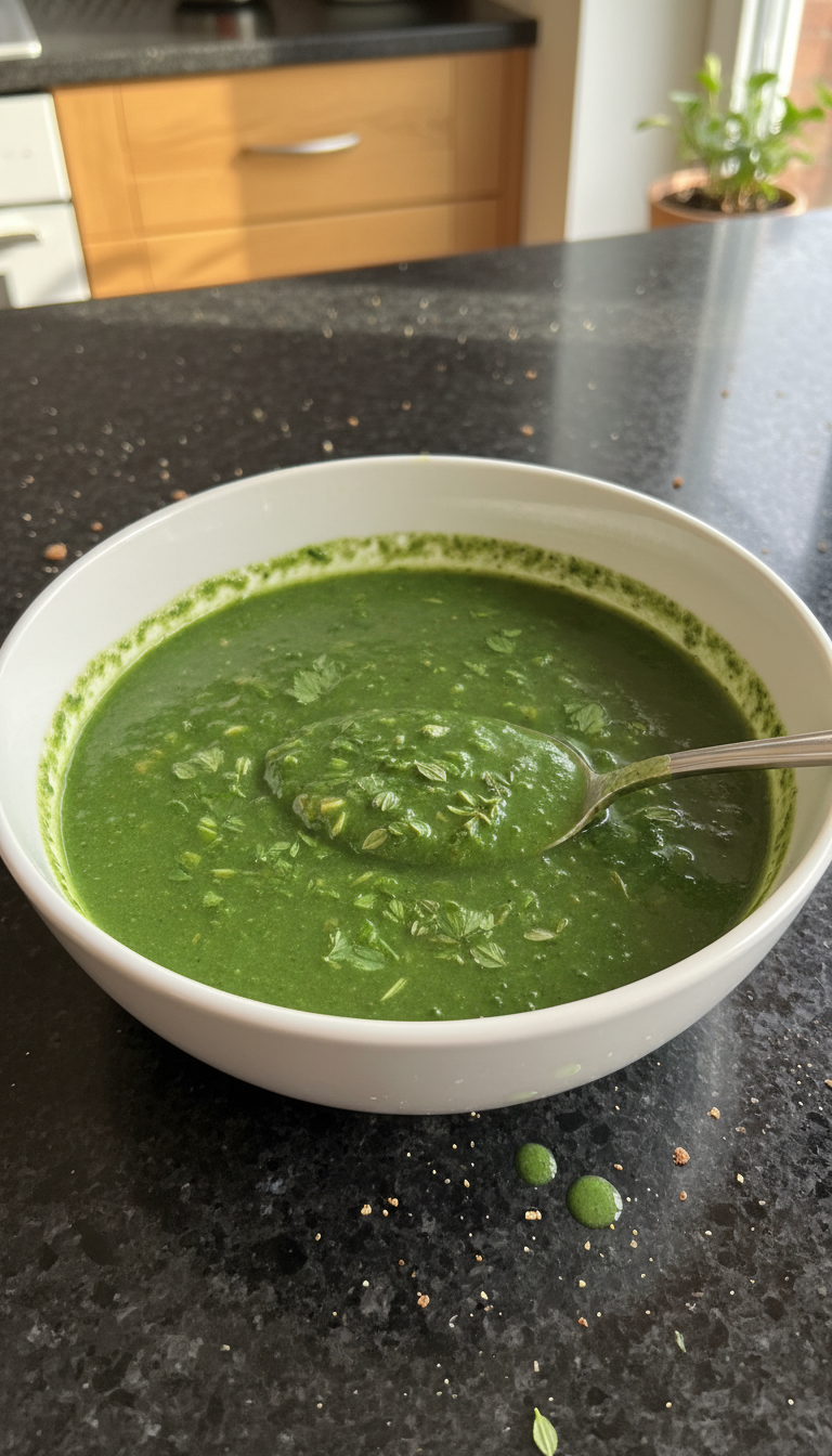 Herbed Dandelion Green Soup