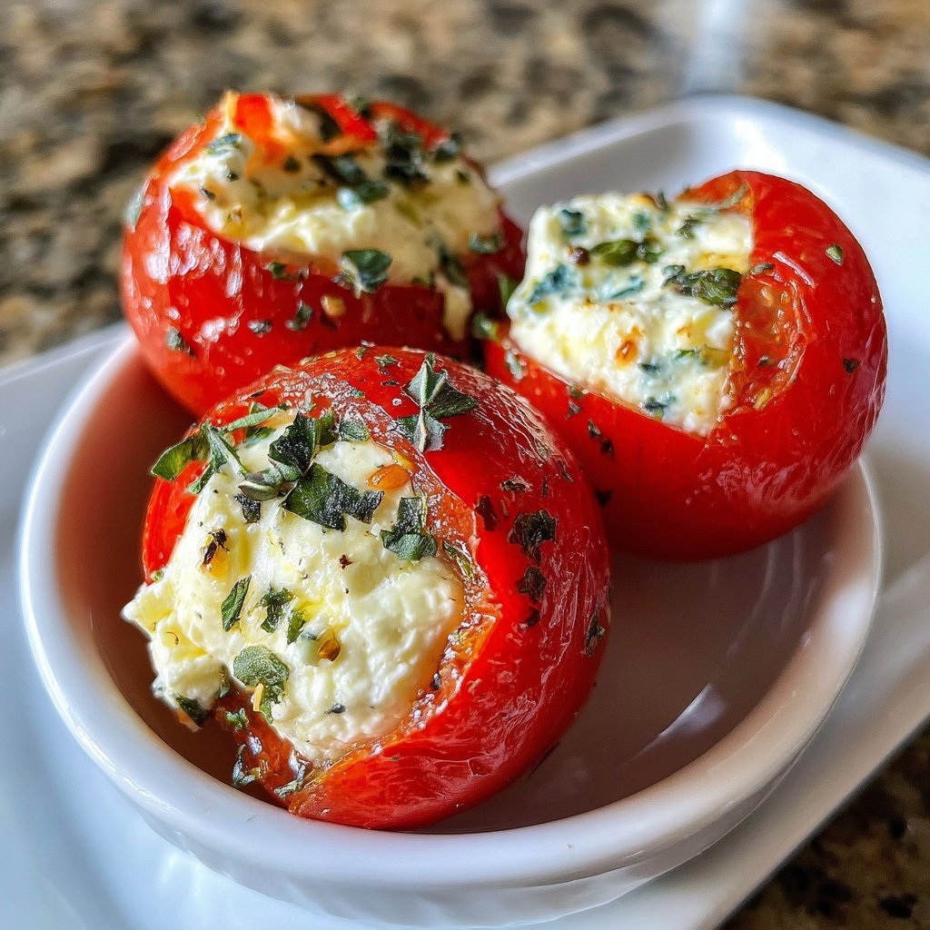 Cheese Stuffed Cherry Tomatoes Feta