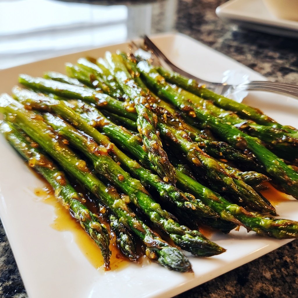 Honey Dijon Glazed Asparagus