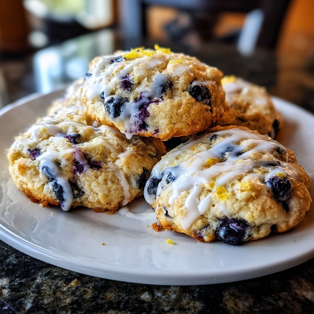 Zesty Lemon Blueberry Cookies