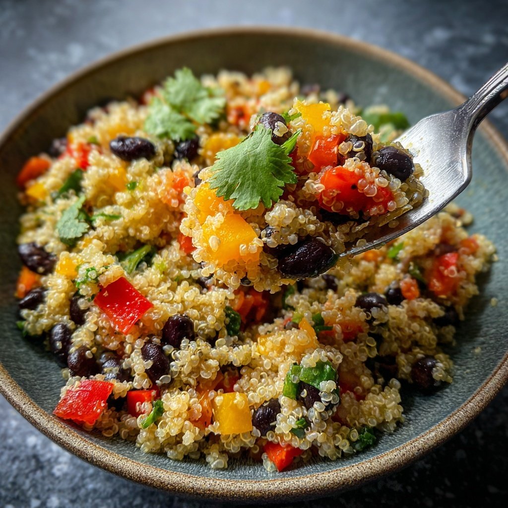 Savory Quinoa and Black Bean Salad