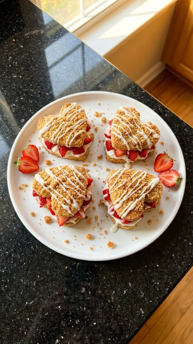 Sweetheart Strawberry Crunch Bites