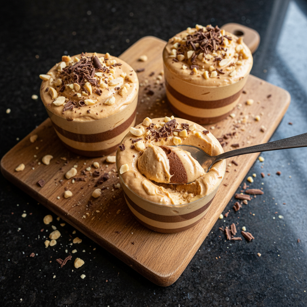 Rich Peanut Butter Mousse Cups