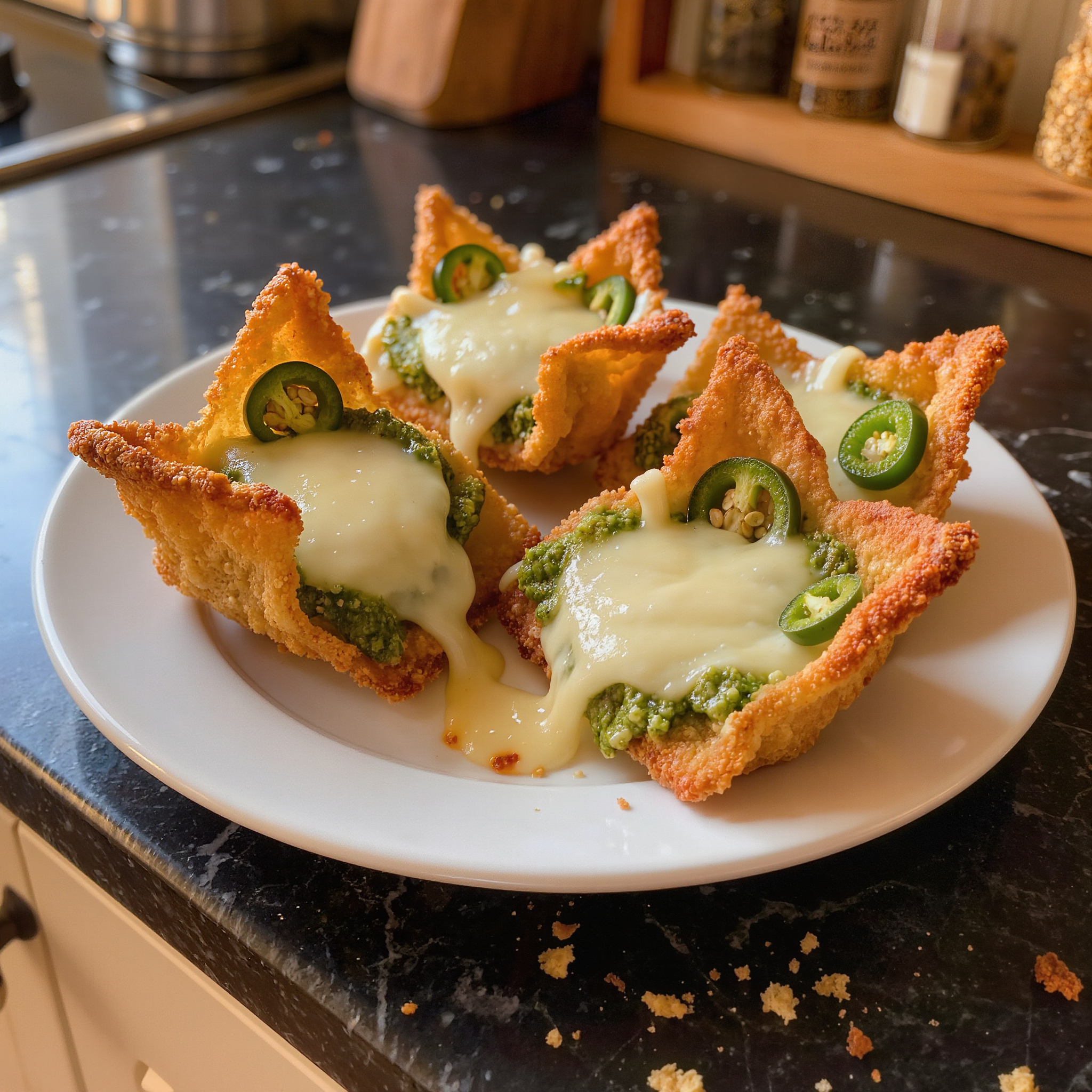 Crispy Pesto Jalapeno Poppers