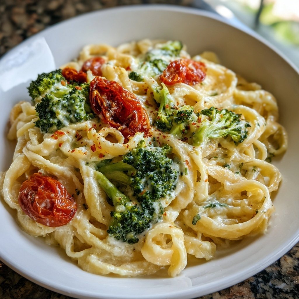 Creamy Veggie Alfredo Pasta