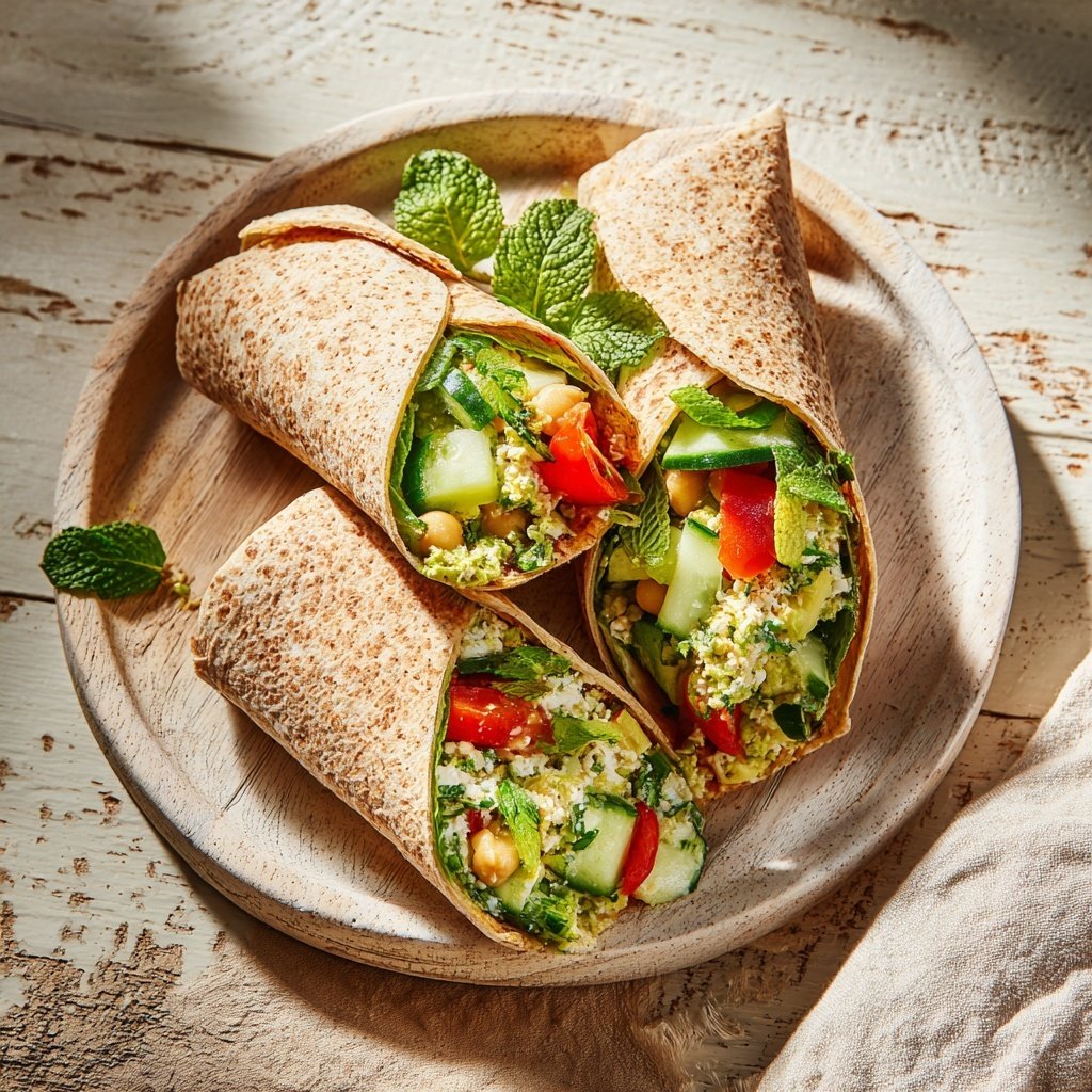 Herbed Chickpea Salad Wraps