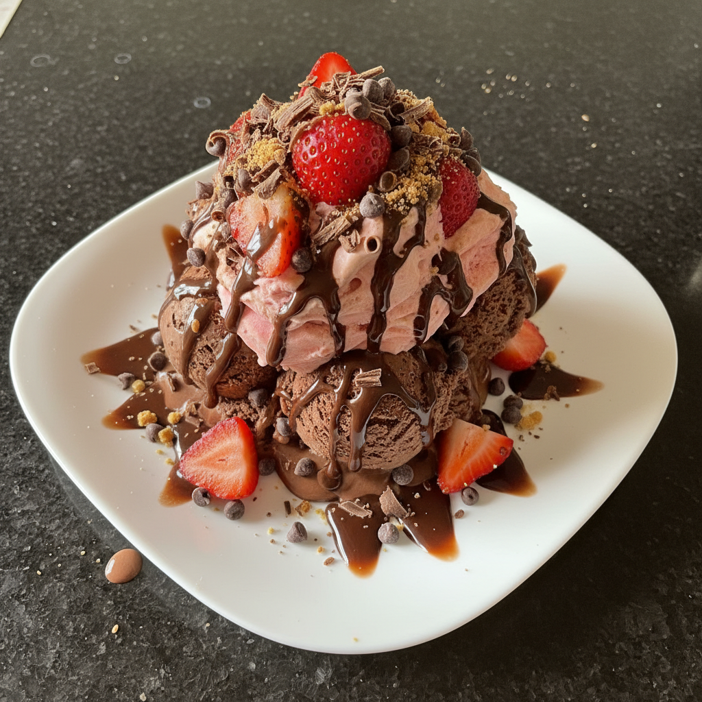 Magical Chocolate Strawberry Sundae