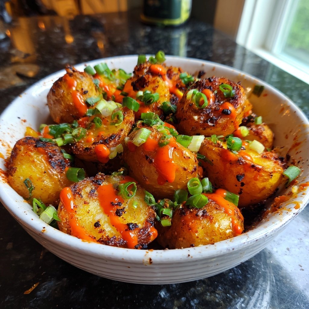 Airfryer Spicy Buffalo Potatoes