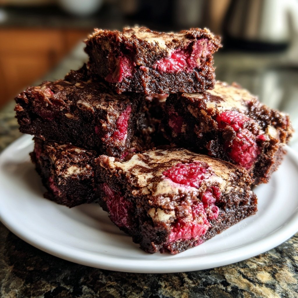 Cottage Cheese Raspberry Brownies