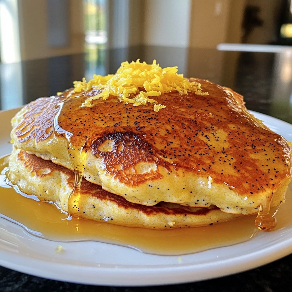 Lemon Poppyseed Ricotta Pancakes