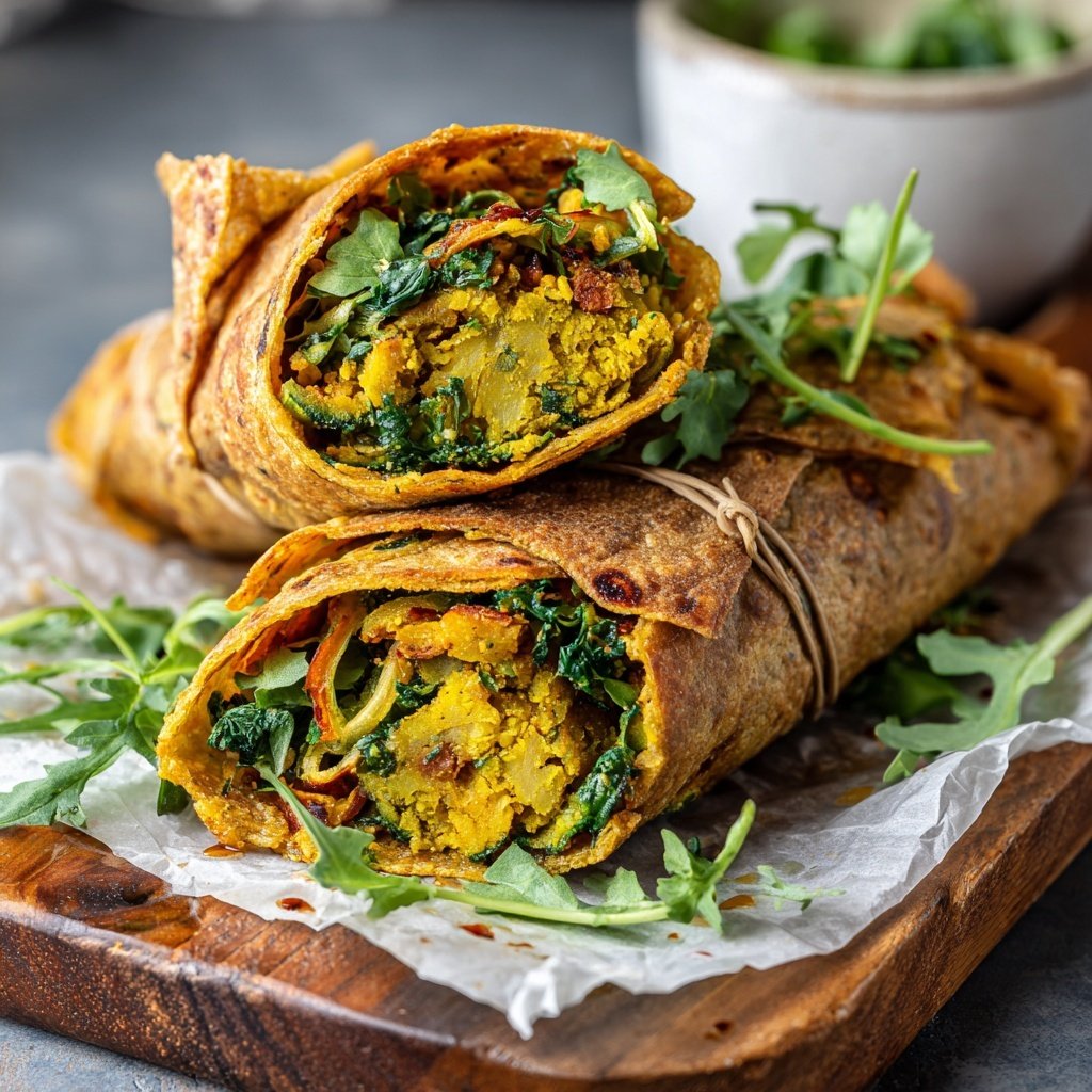 Crispy Vegetable Pakora Wraps