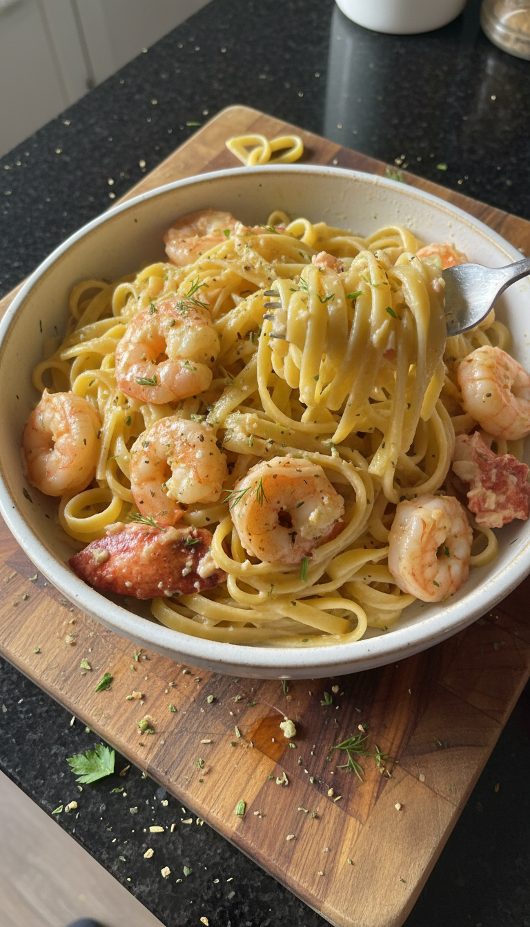 Shrimp and Lobster Pasta Bowl