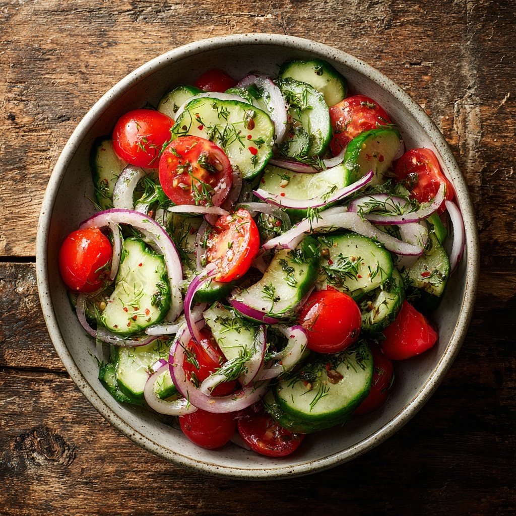 Simple Cucumber Salad with Dill