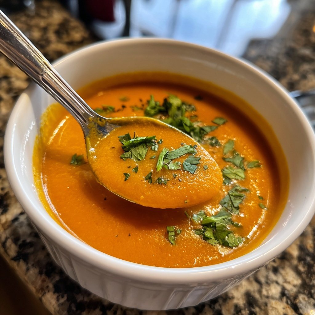 Red Lentil Soup with Cilantro