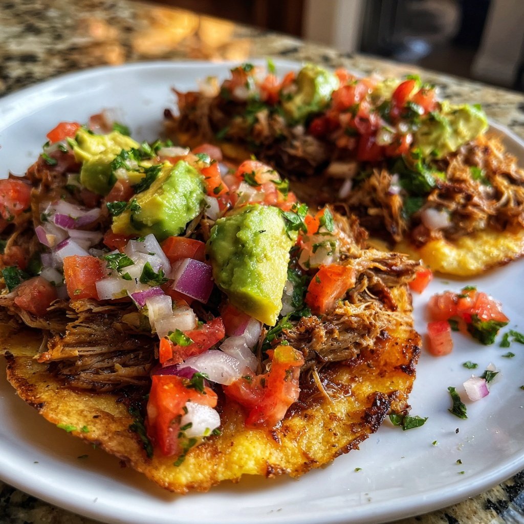 Classic Pork Carnitas Tostadas