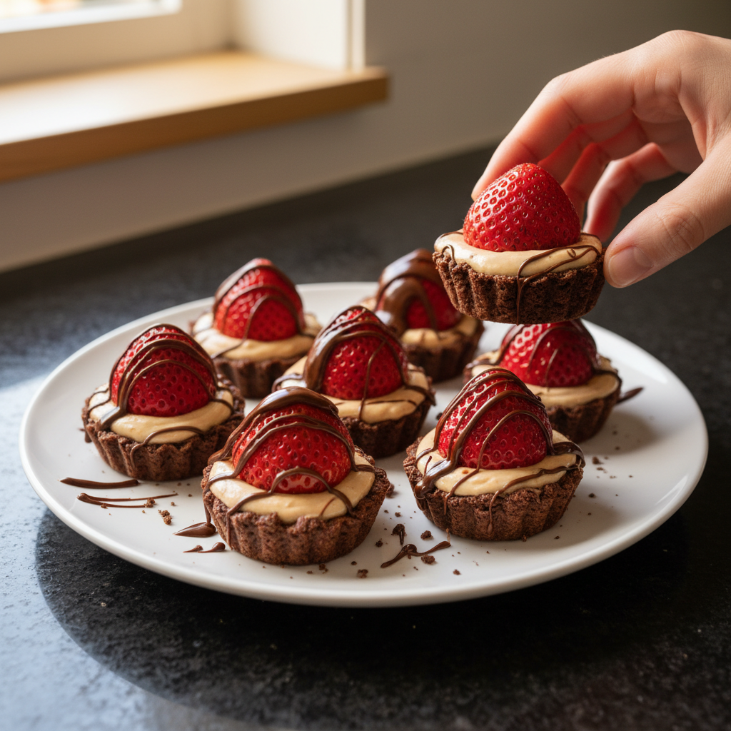Chocolate-Covered Strawberry Tartlets