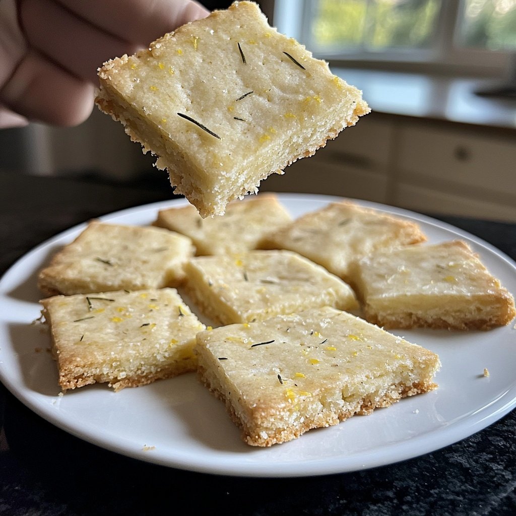 Meyer Lemon Rosemary Shortbread