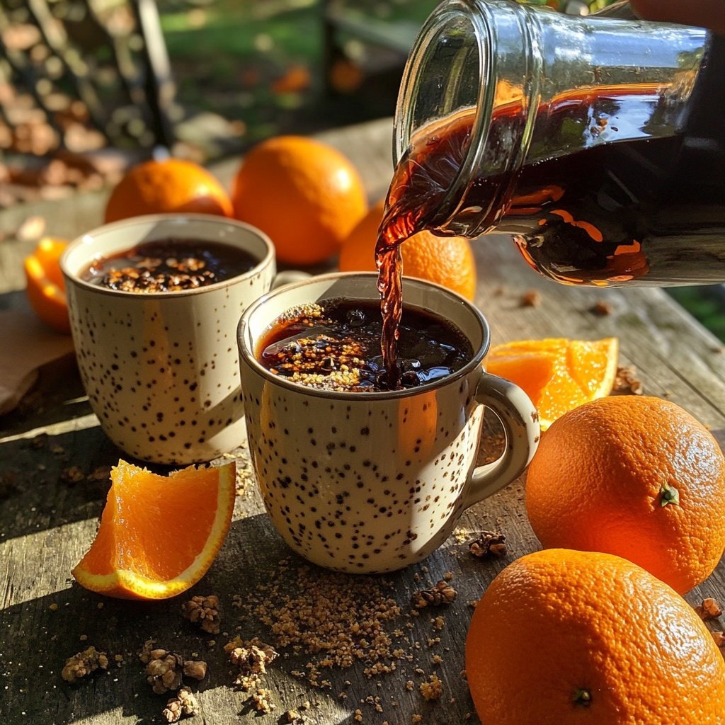 Spiced Mulled Wine Punch with Oranges and Cloves