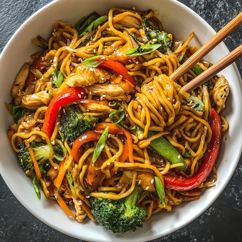 Chicken Teriyaki Stir-Fried Noodles