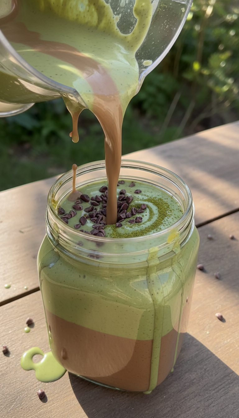 Choco Matcha Protein Smoothie