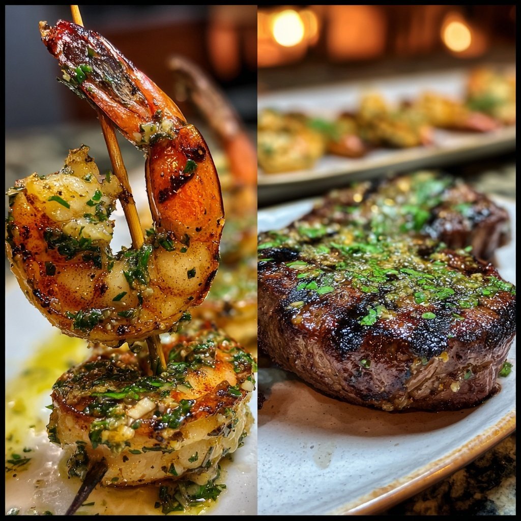 Grilled Shrimp and Filet Mignon