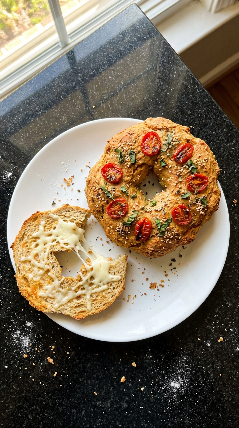 Tomato Herb Protein Bagels